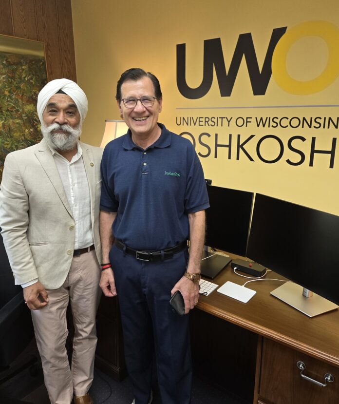 Wisconsin State Rep. Dave Murphy met with Manohar Singh, new chancellor of UW-Oshkosh.