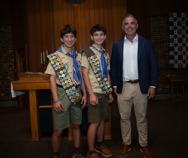 Congressman Tony Wied attended the Eagle Scout Court of Honor for Landon and Harper Collegnon in Ashwaubenon.