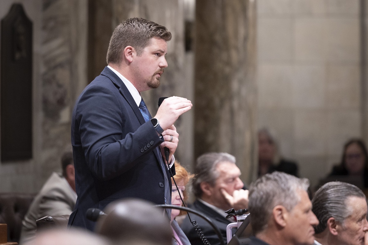 Wisconsin State Rep. Nate Gustafson addressed the budget and taxes during a floor speech on July 2.