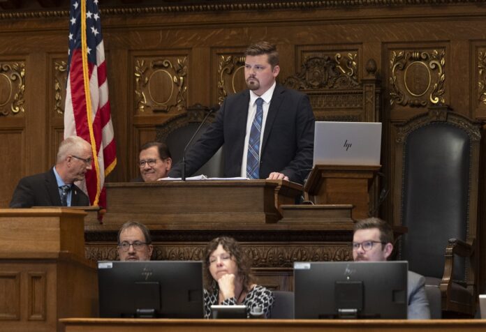 Wisconsin State Rep. Nate Gustafson delivered a speech on the Assembly floor on July 2.