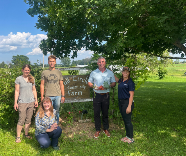 Congressman Tony Wied visited Full Circle Community Farm and was given a tour of the operation by one of the owners and fifth generation farmer, Andrew Adamski.