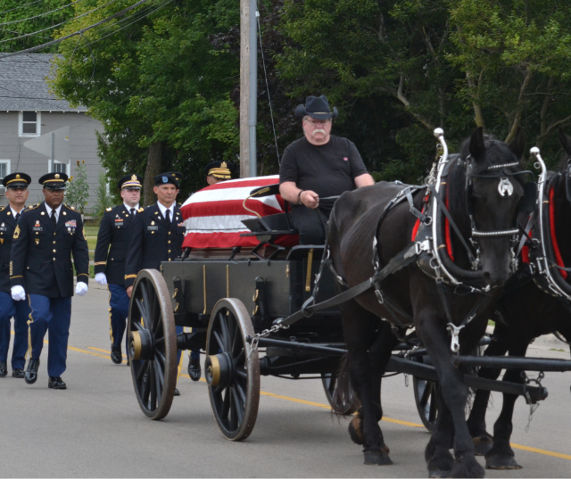 “A hero comes home.” – submitted by Wendy in Shawano.