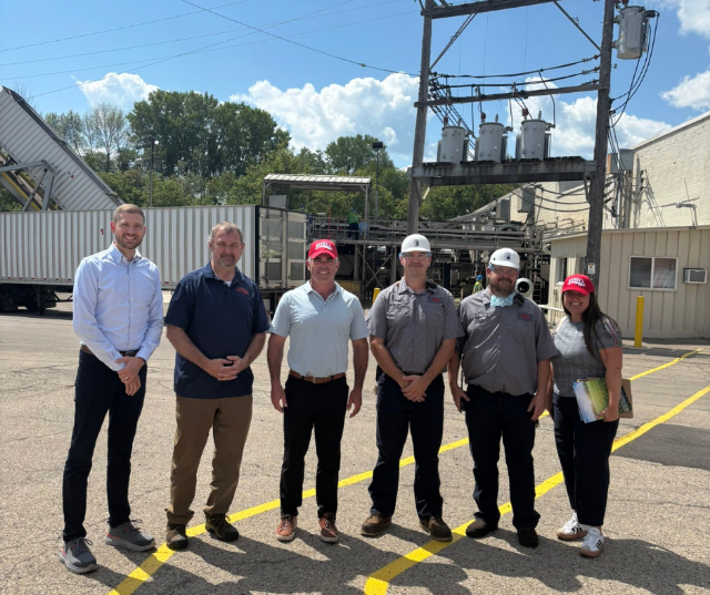 Wisconsin Congressman Tony Wied recently visited Seneca Foods in Gillett.