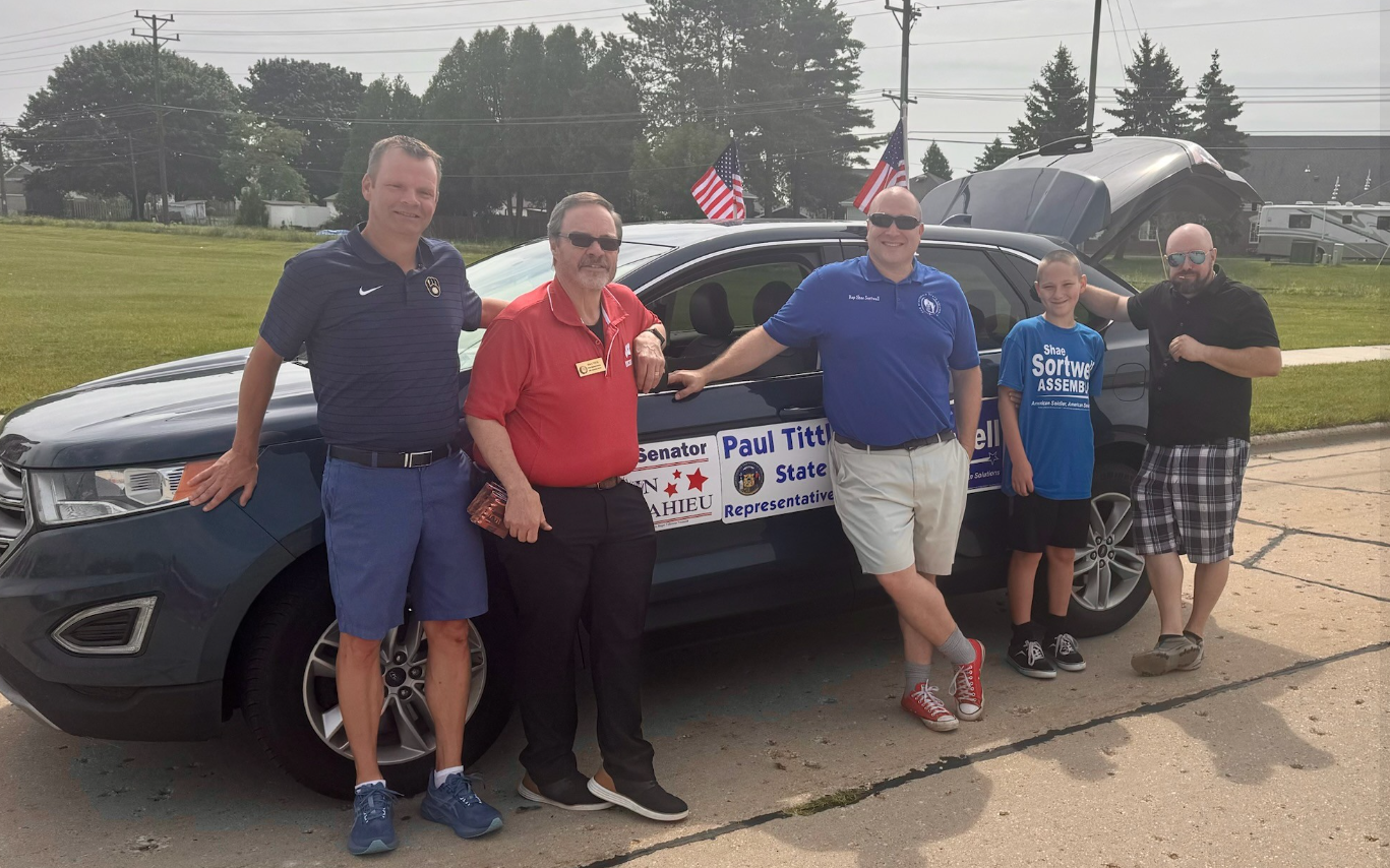 Wisconsin State Rep. Shae Sortwell participated in the SnowFest parade.