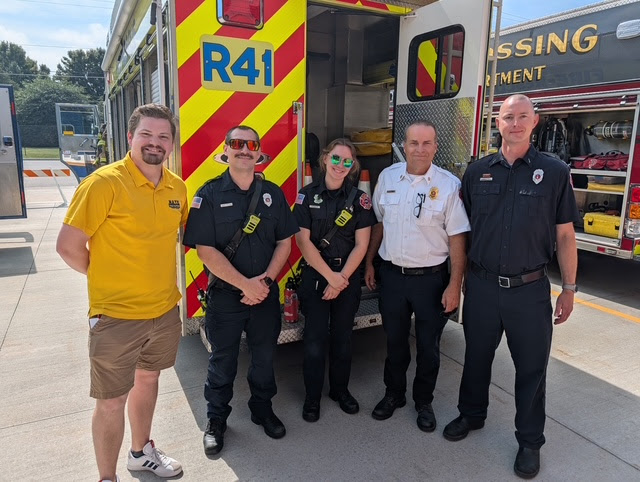 Wisconsin State Rep. Nate Gustafson attended the Fox Crossing Fire Department Open House at Station 40.