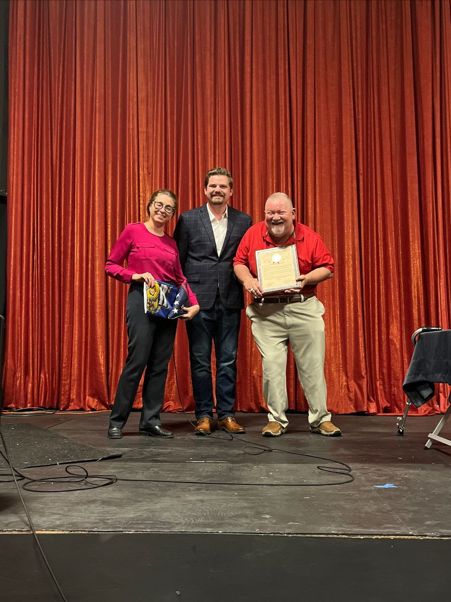 It was great to celebrate Michael Hert this week with Rep. Gustafson! 