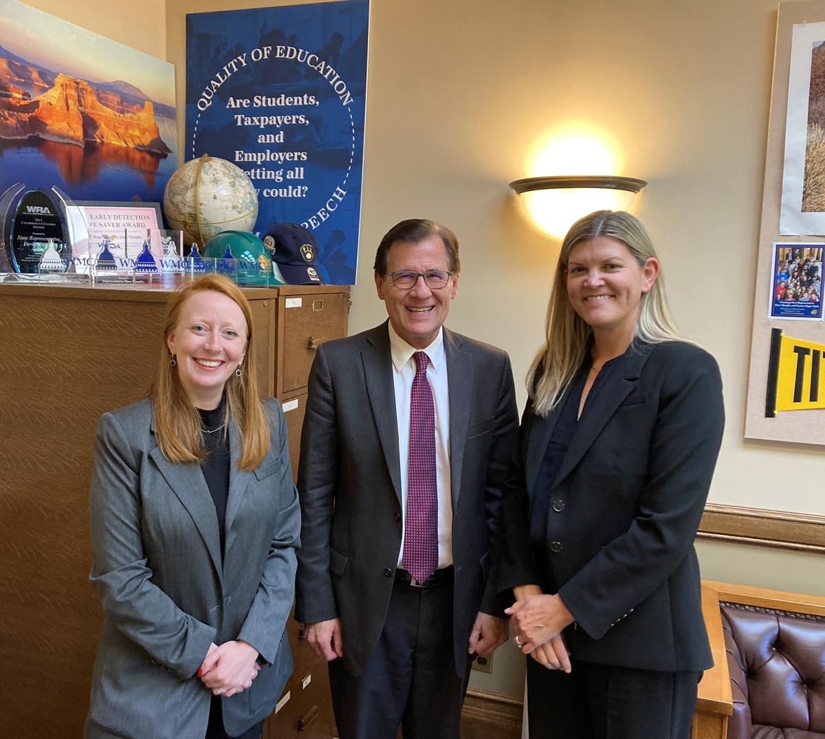 Anna Knocke and Cori Lamont from the Wisconsin Realtor's Association stopped by Wisconsin State Rep. Dave Murphy's office.