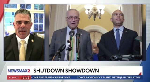 Congressman Tony Wied was interviewed by Newsmax about the Democrat government shutdown.