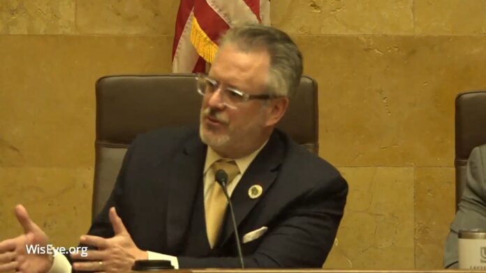 Wisconsin State Rep. David Steffen spoke at a meeting of the Wisconsin Conservative Energy Forum as part of a panel discussion on nuclear energy.