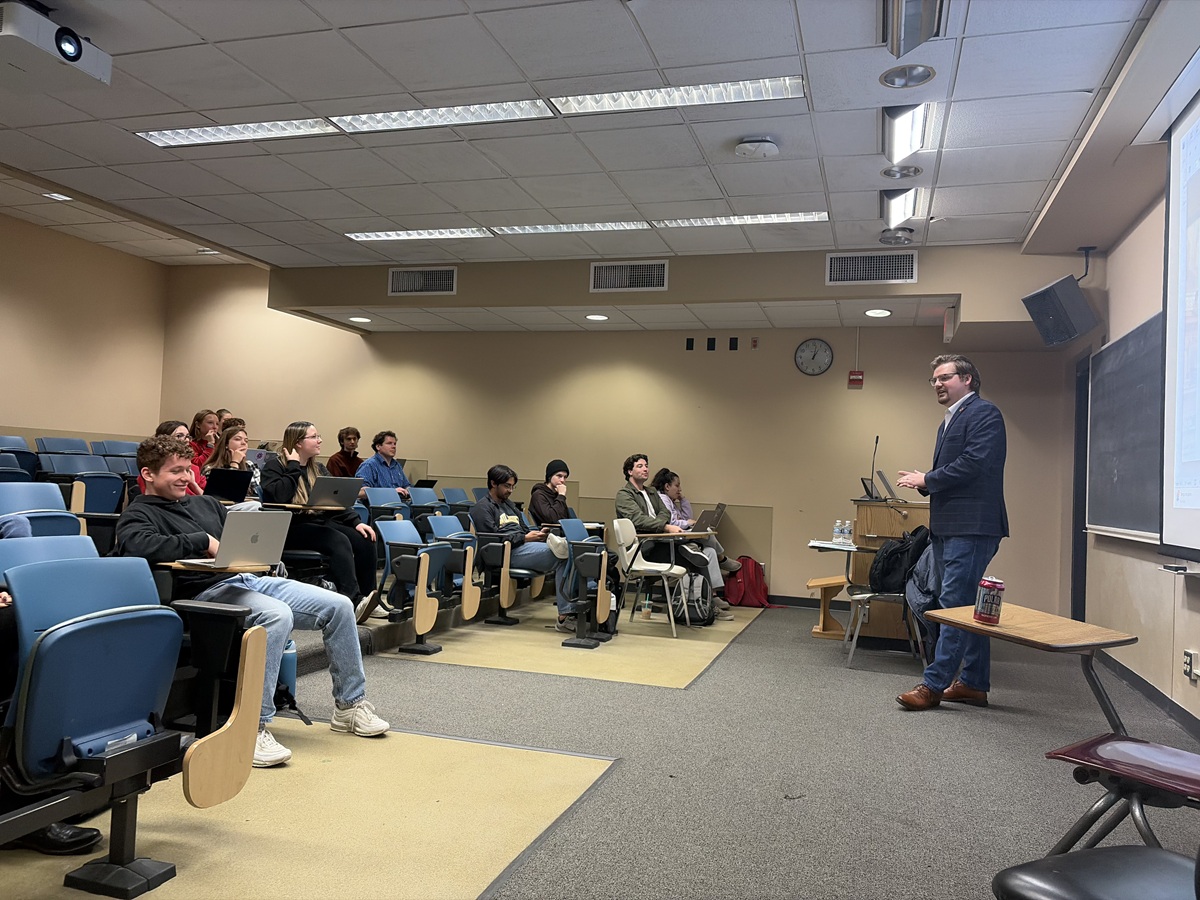 Wisconsin State Rep. Nate Gustafson spoke to students at UW-Madison.