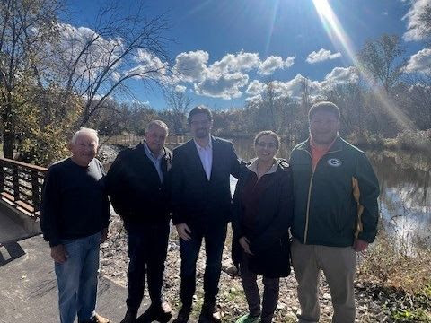 Wisconsin State Sen. Rachael Cabral-Guevara participated in the Waukau Dam ribbon-cutting ceremony.