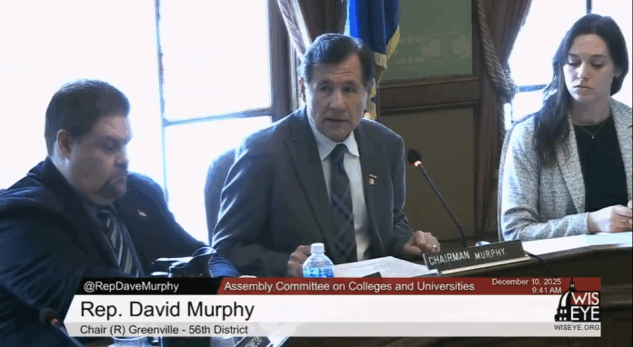 Wisconsin State Rep. Dave Murphy chaired two hearings of the Colleges and Universities Committee which held an executive session and a public hearing on three bills.