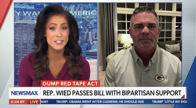 Wisconsin Congressman Tony Wied discussed his Dump Red Tape Act on Newsmax.
