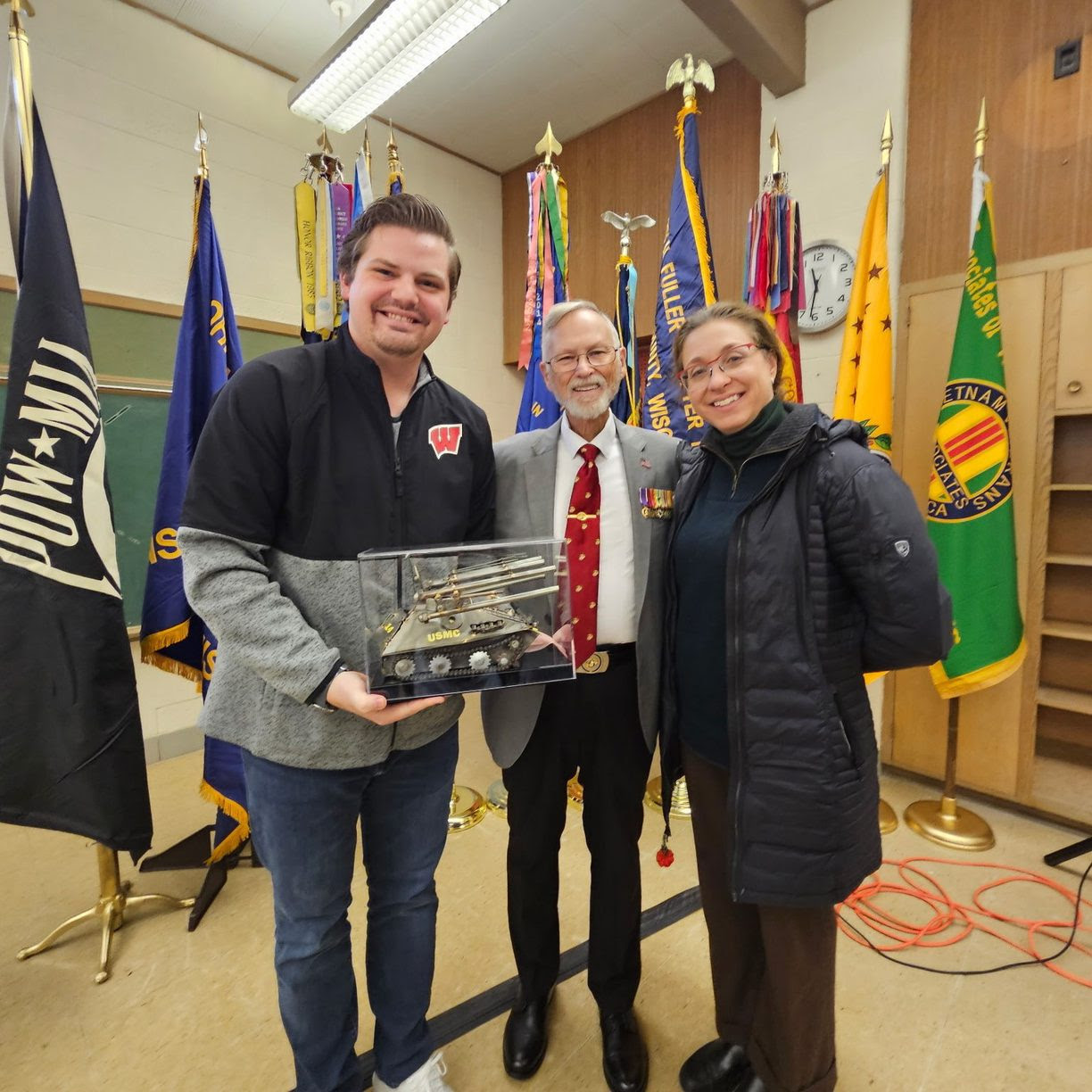 Ralph Beck, a local veteran, delivered the keynote address at the Veterans Day Ceremony in Oshkosh, honoring those who have served.