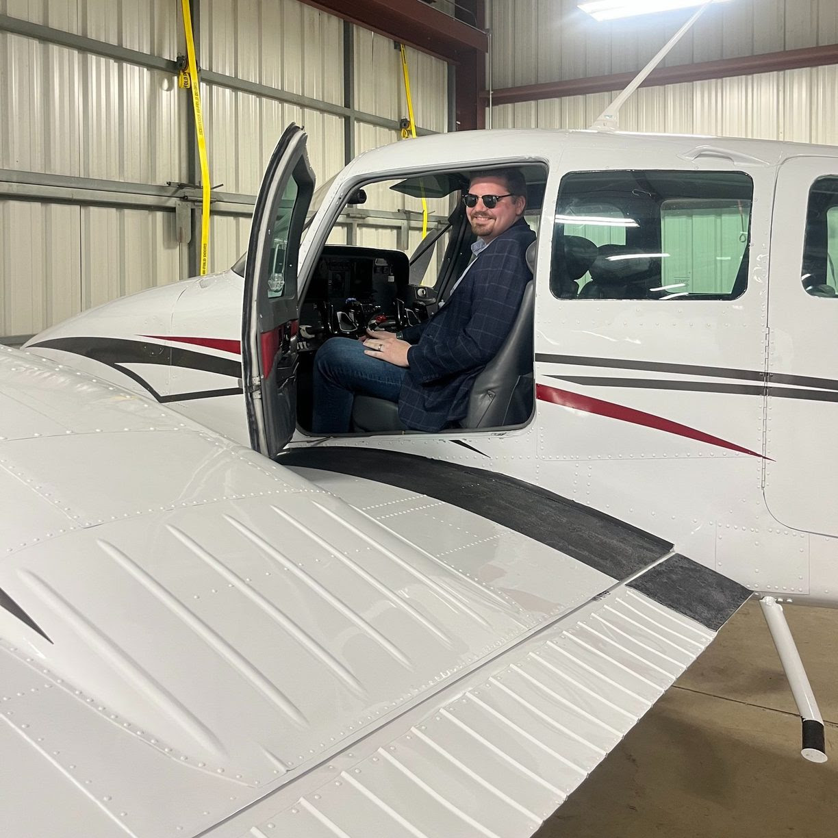Wisconsin State Rep. Nate Gustafson toured the S.J. Spanbauer Aviation and Industrial Center on 3/14/2025.