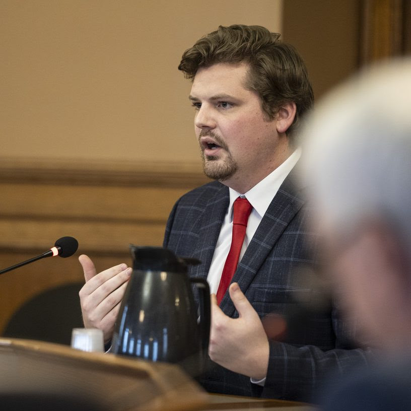 Wisconsin State Rep. Nate Gustafson testifies on AB 487 on 11/18/2025.