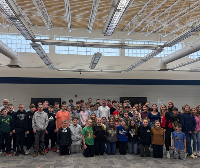 Congressman Tony Wied visited Mrs. Miller's 7th grade civics classes at Crivitz Middle and High School.