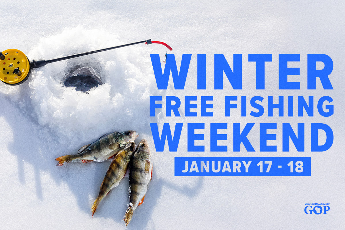 This weekend, January 17-18, the Wisconsin Department of Natural Resources is sponsoring its biannual Free Fishing Weekend!