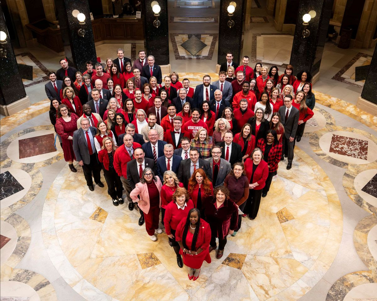 Wisconsin State Sen. Rachael Cabral-Guevara participated in the annual American Heart Association heart month event.