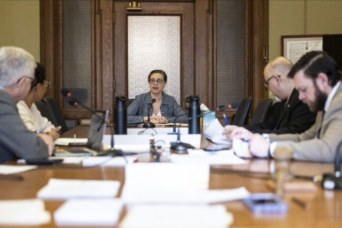 Wisconsin State Sen. Rachael Cabral-Guevara speaks in favor of her proposal to expand access to important medications at a reduced cost.