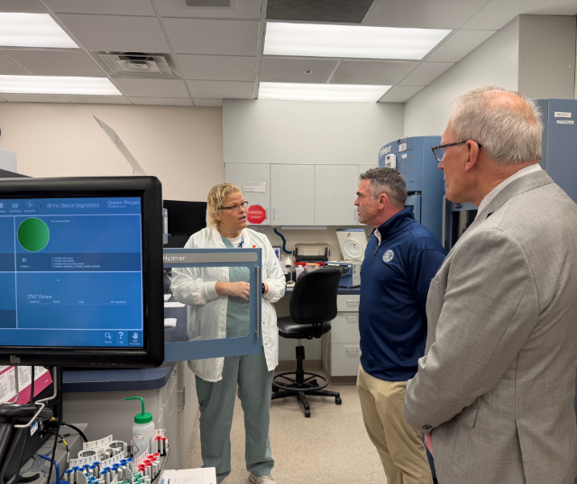 Wisconsin Congressman Tony Wied visited HSHS St. Clare Memorial Hospital located in Oconto Falls.