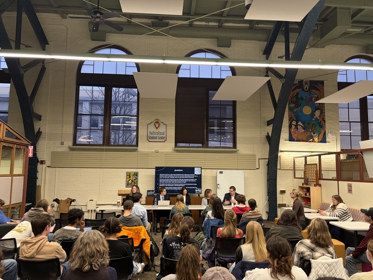 Wisconsin State Rep. Nate Gustafson attended a panel at UW–Madison hosted by BridgeMadison titled “AI Data Centers in Wisconsin: Economic Opportunity, Community Impact, and Potential Challenges.”