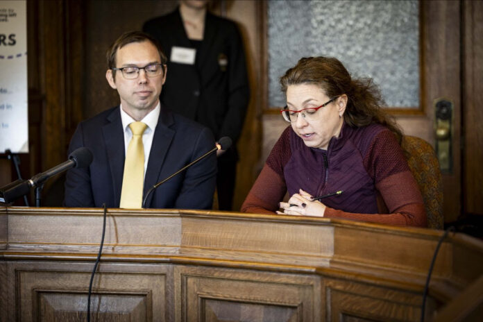 Wisconsin State Sen. Rachael Cabral-Guevara addressed a public hearing on aligning Wisconsin's law on digital asset staking with federal SEC guidance.