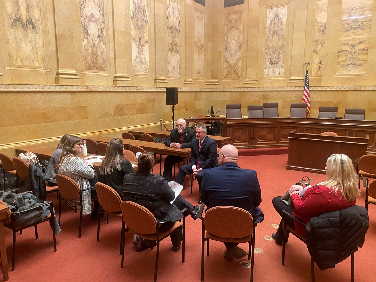 Leadership Oconto County visited the Capitol and met with State Rep. David Steffen.