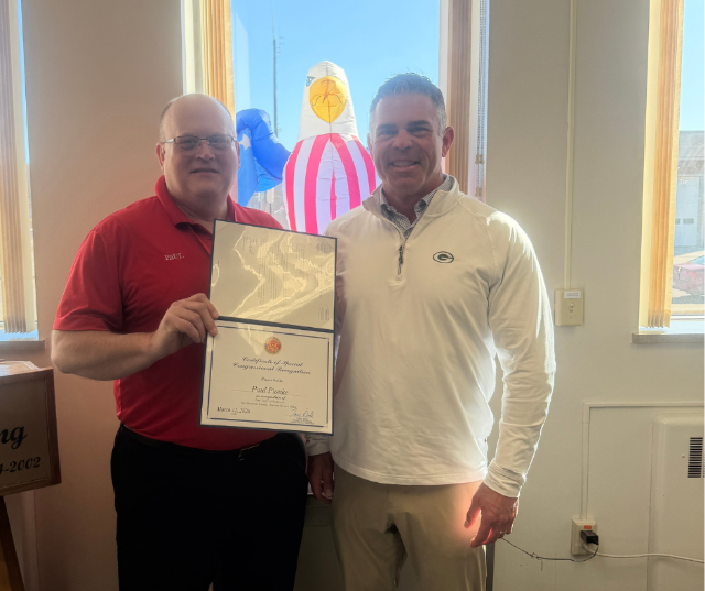 Wisconsin Congressman Tony Wied recognized retiring Shawano County Veterans Service Officer Paul Pionke for his unwavering service and dedication to the Shawano veteran community.