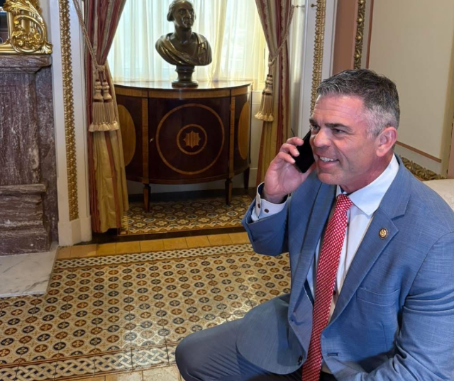Congressman Tony Wied called Kimberly High School senior Quinn Hoffmann to inform him of his appointment to the United States Air Force Academy.