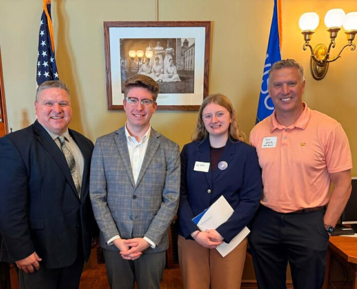 Representatives from the YMCA of the Fox Cities stopped in to visit at Wisconsin State Sen. Rachael Cabral-Guevara's office.