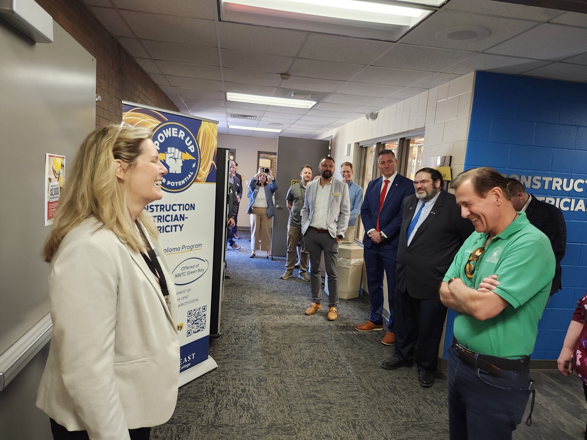 Wisconsin State Rep. Dave Murphy toured the construction campus of Northeast Wisconsin Technical College.