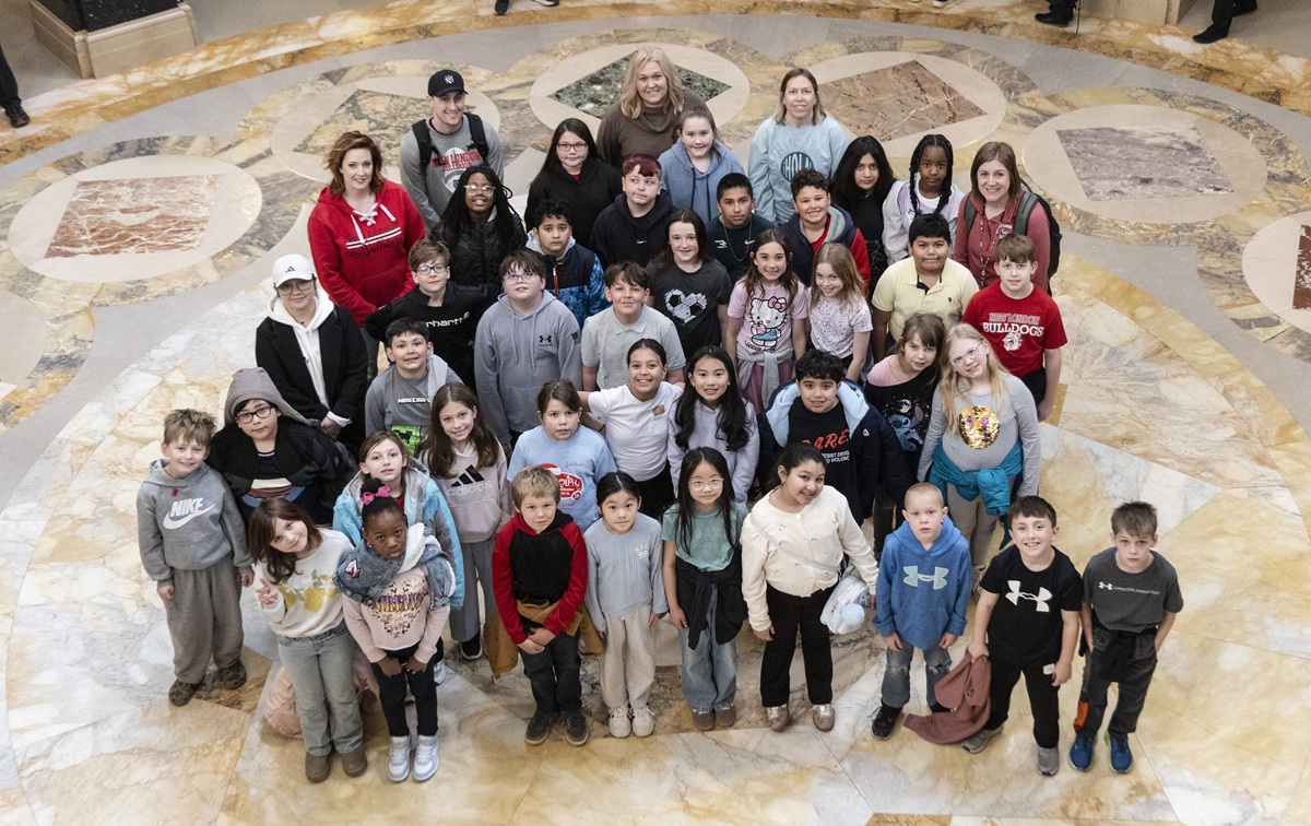 On Wednesday students from Lincoln Elementary in New London came to Madison to tour the Capitol.