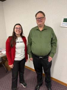 Rose Bunker, regional coordinator of Turning Point Action, with Fox Valley Initiative President Mike Janke.