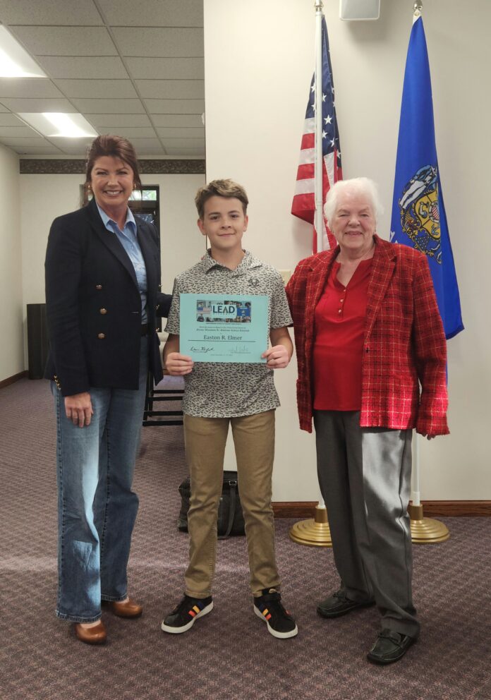 Easton Elmer, shown here with former Lt. Governor Rebecca Kleefisch and Fox Valley Initiative member Ruth Elmer, was awarded a scholarship to attend the LEAD WI summer camp hosted by Wisconsin Family Council.