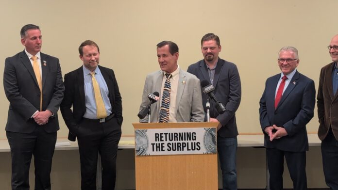 Wisconsin State Rep. Dave Murphy joined colleagues from the Fox Valley at a press conference in Green Bay to unveil a new bipartisan agreement between Legislature leadership and Governor Evers.