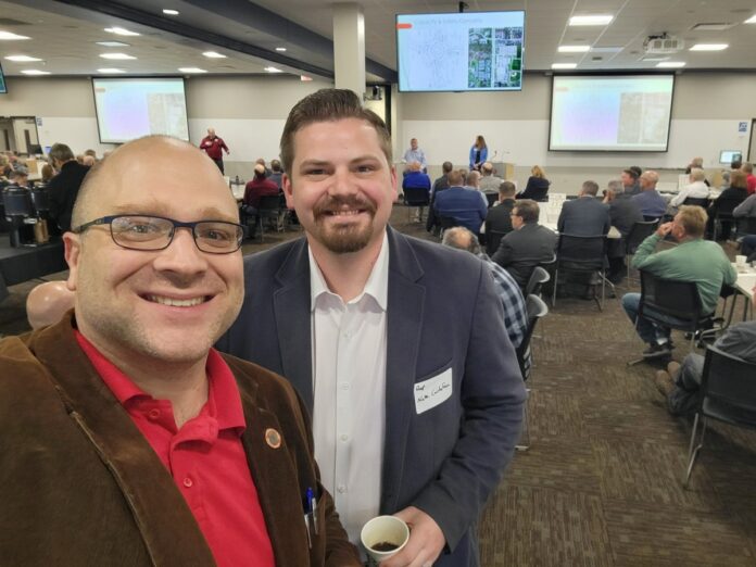 Wisconsin State Reps. Shae Sortwell, Nate Gustafson, and others attended the Turnout for Transportation Roundtable in Appleton.