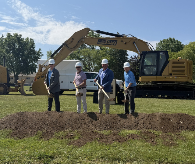 Congressman Tony Wied participated in the groundbreaking for a new Kaukauna Utilities facility.
