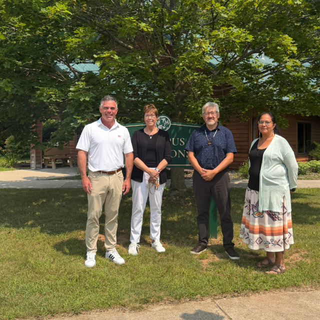 Wisconsin Congressman Tony Wied recently met with Dr. Chris Caldwell, President of the College of Menominee Nation.