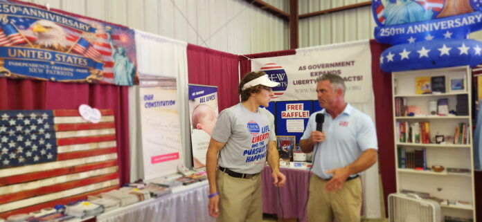 One Wednesday, August 19, Wisconsin Congressman Tony Wied stopped by the Northeast Wisconsin Patriots booth at the Brown County Fair for an interview with Peter, who is livestreaming from the booth.